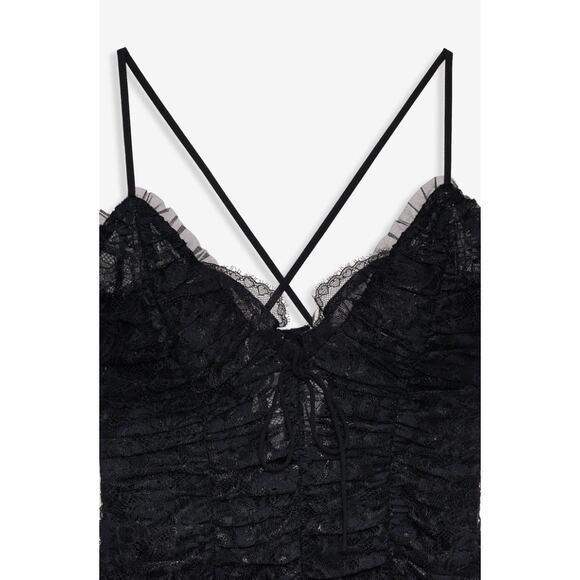 For Love & Lemons NWT Black Bette Lace Mini Dress size Large - Picture 15 of 15